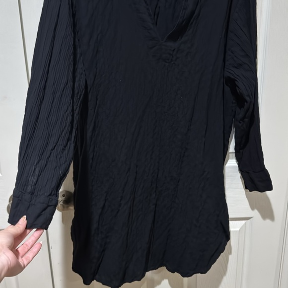 Linen Black Mini Flowy Dress ✨ - Picture 3 of 5